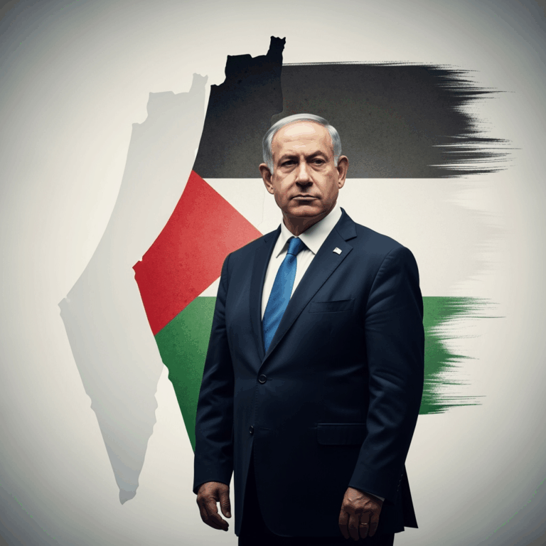 Illustration for: Netanyahu's Stand Against a Palestinian State