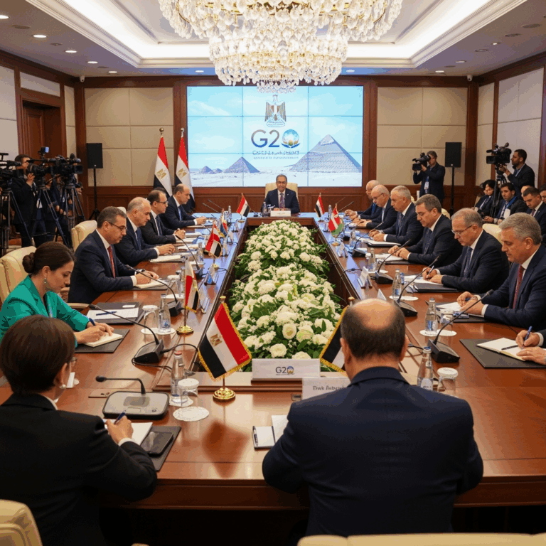 Illustration for: Egypt Hosts First G20 Meeting Outside Member States
