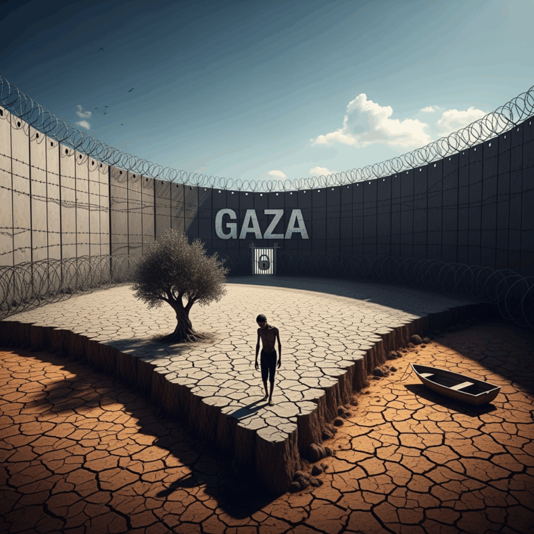 Illustration for: Gaza Blockade and Humanitarian Crisis Escalate