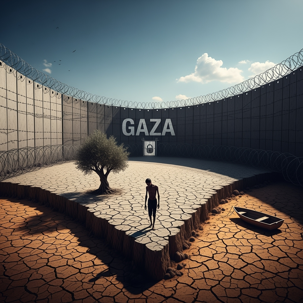 Illustration for: Gaza Blockade and Humanitarian Crisis Escalate