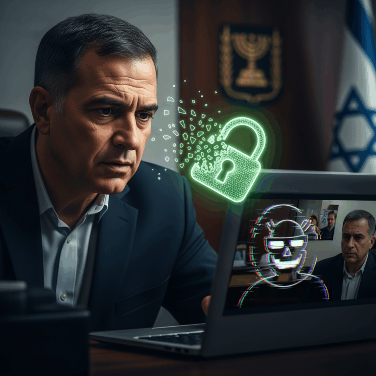 Illustration for: Israeli Minister's Video Call Breach by Hacker