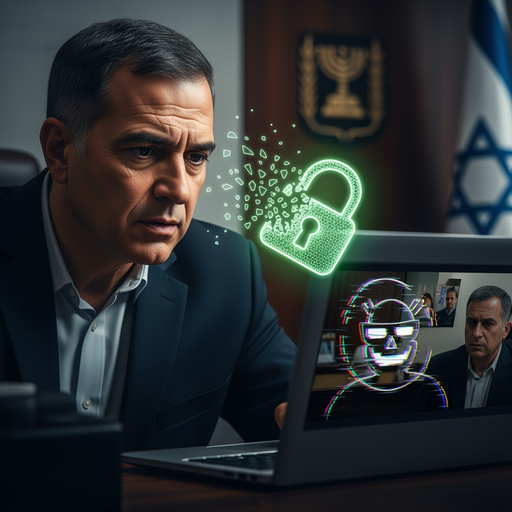 Illustration for: Israeli Minister's Video Call Breach by Hacker