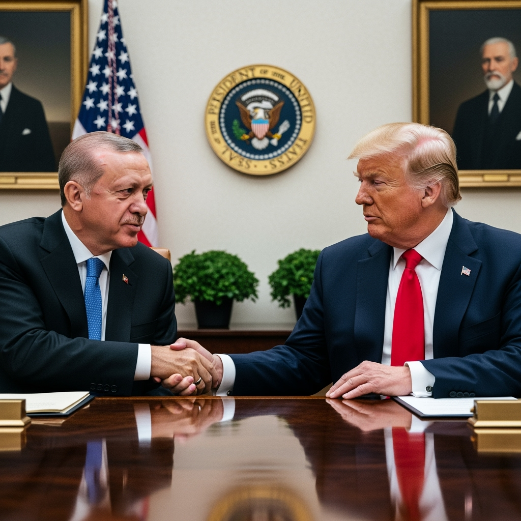 Illustration for: Erdogan-Trump Meeting at the White House