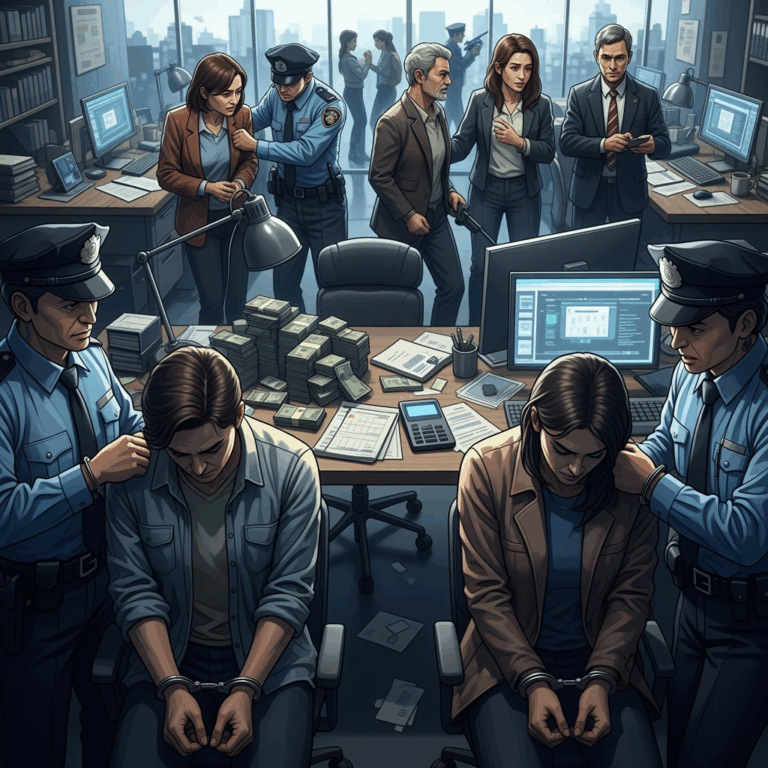 Illustration for: 7 Arrested in Major Illegal Money Transfer Case