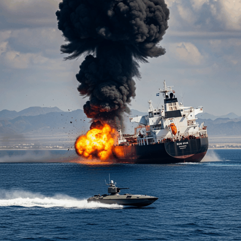 Illustration for: Houthis Target Israeli Tanker Near Saudi Arabia