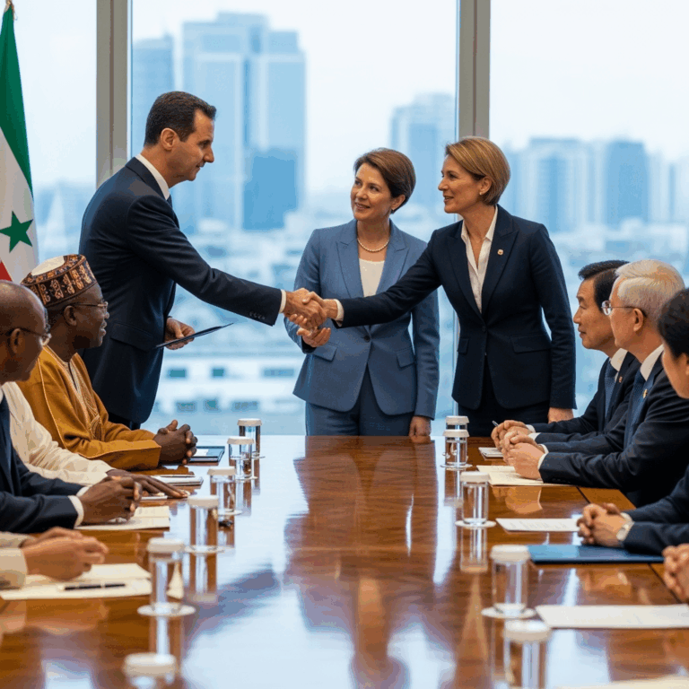 Illustration for: Syrian Leader Meets World Figures, Discusses Unity
