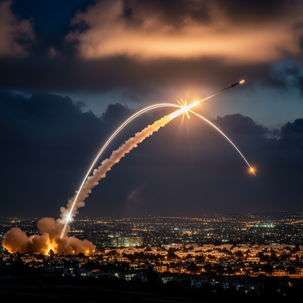 Illustration for: Israel Intercepts Missile from Yemen Amid Ongoing Tensions