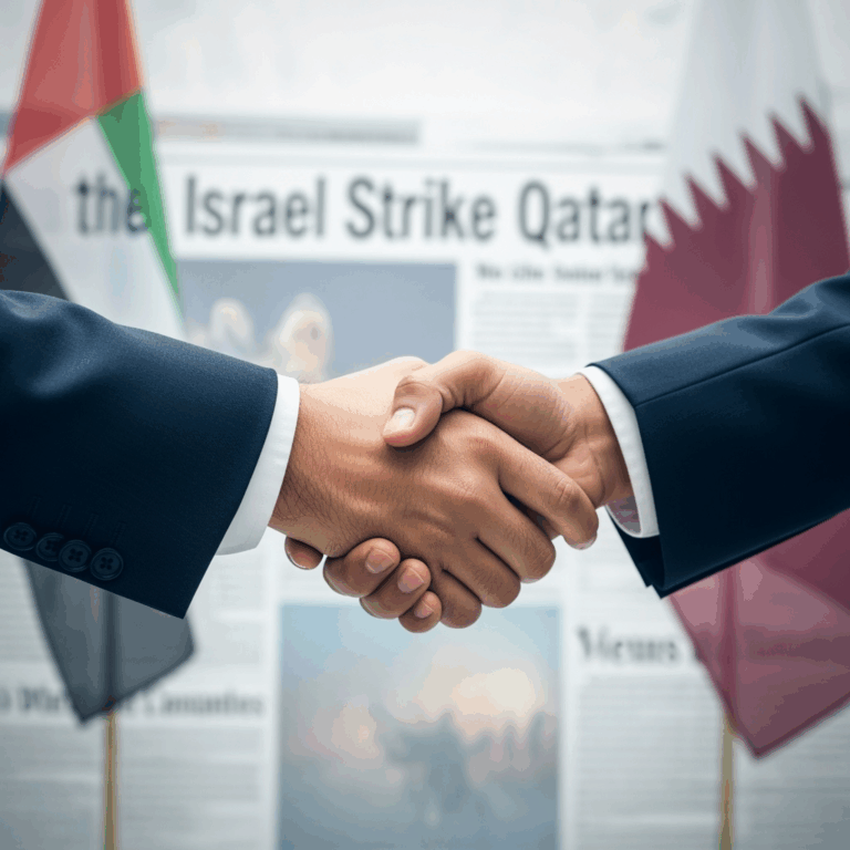 Illustration for: UAE Voices Support for Qatar After Israeli Strike