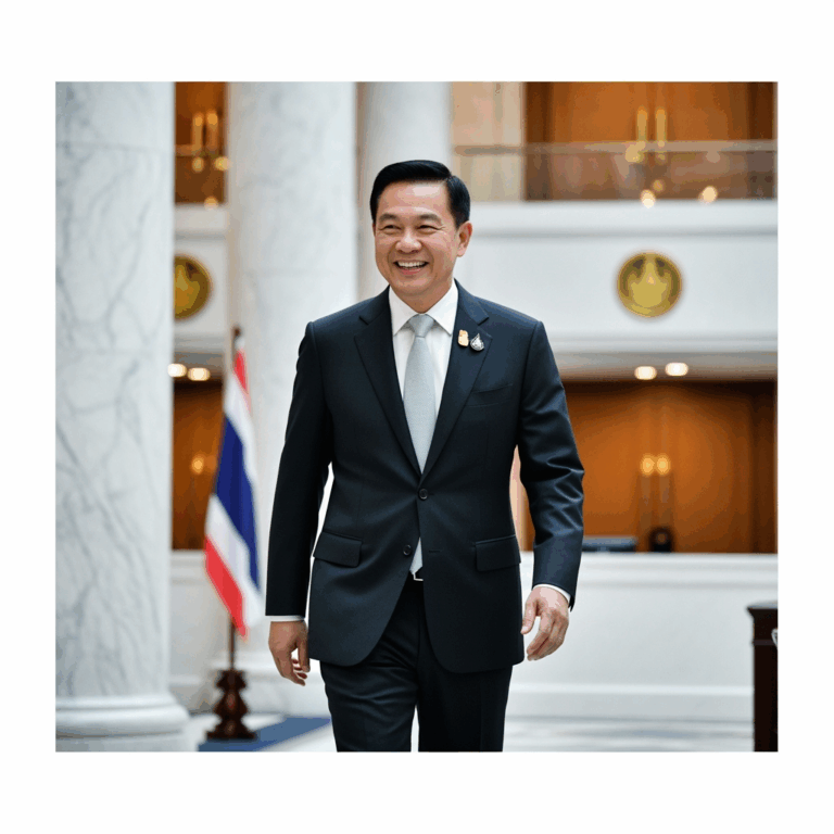 Illustration for: Anutin Charnvirakul Appointed as Thailand's 32nd PM