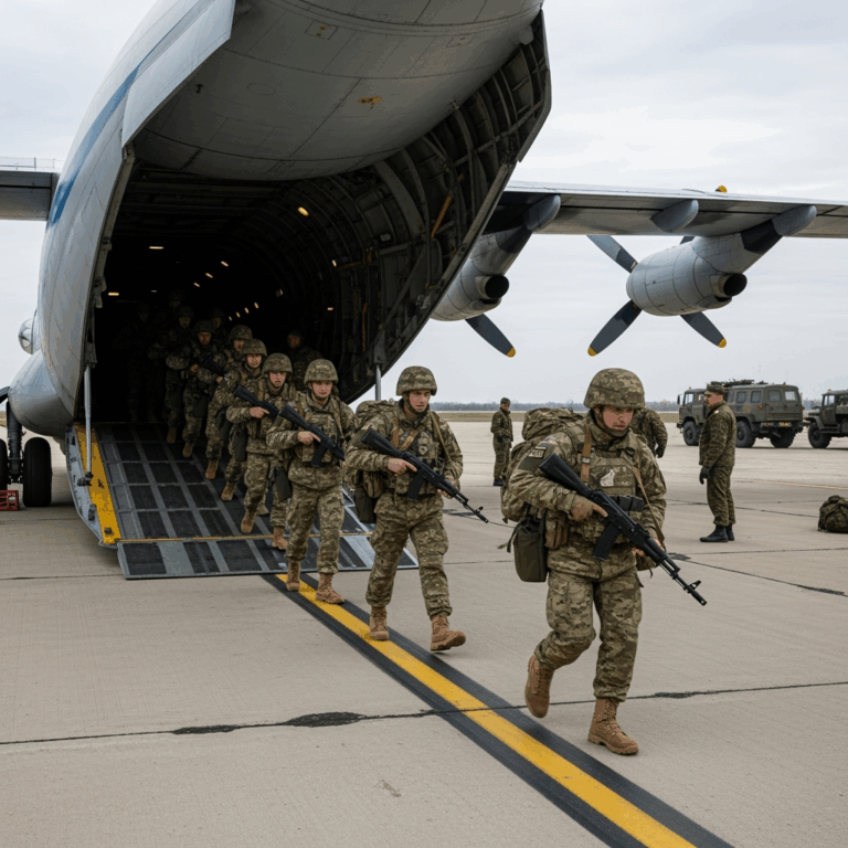 Illustration for: First Military Personnel Arrive in Odessa