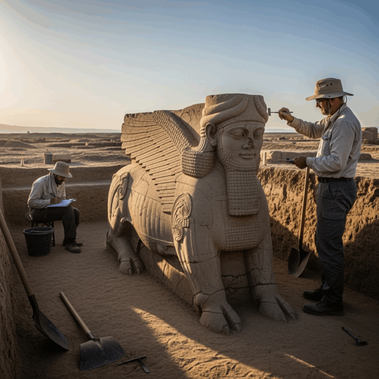 Illustration for: Discovery of Historical Assyrian Winged Bull