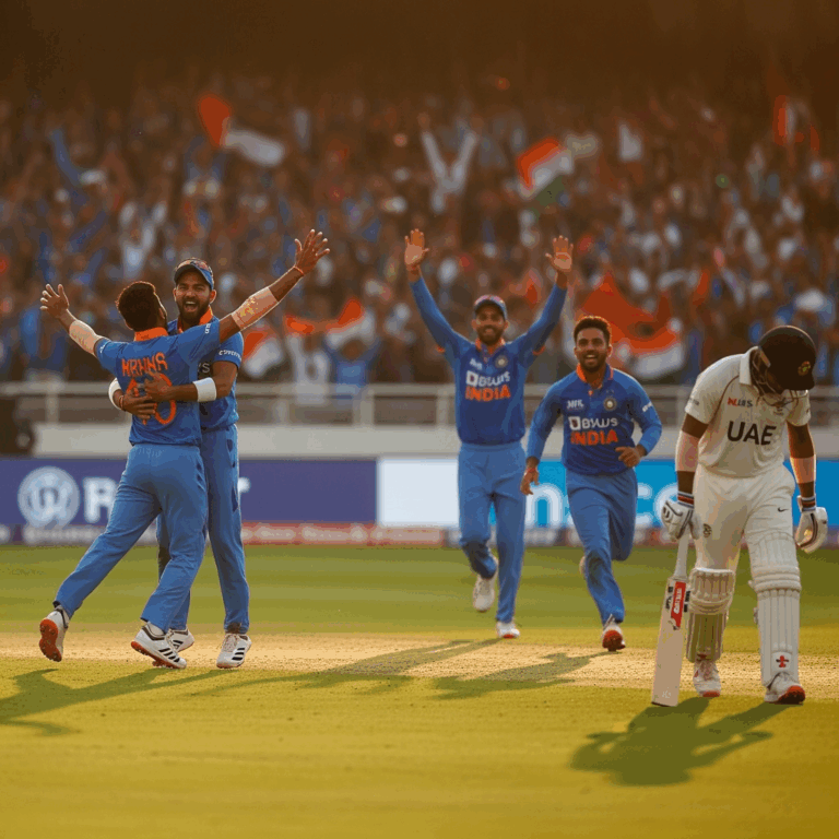 Illustration for: India Triumphs Over UAE in Asia Cup Clash