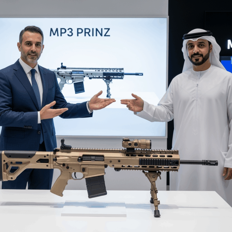 Illustration for: Emirati Designers Unveil Advanced MP3 PRINZ Rifle
