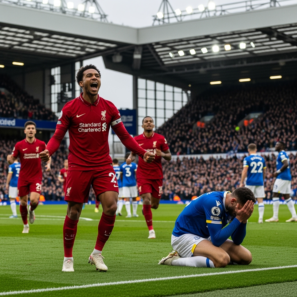 Illustration for: Liverpool Defeats Everton, Maintains Undefeated Record