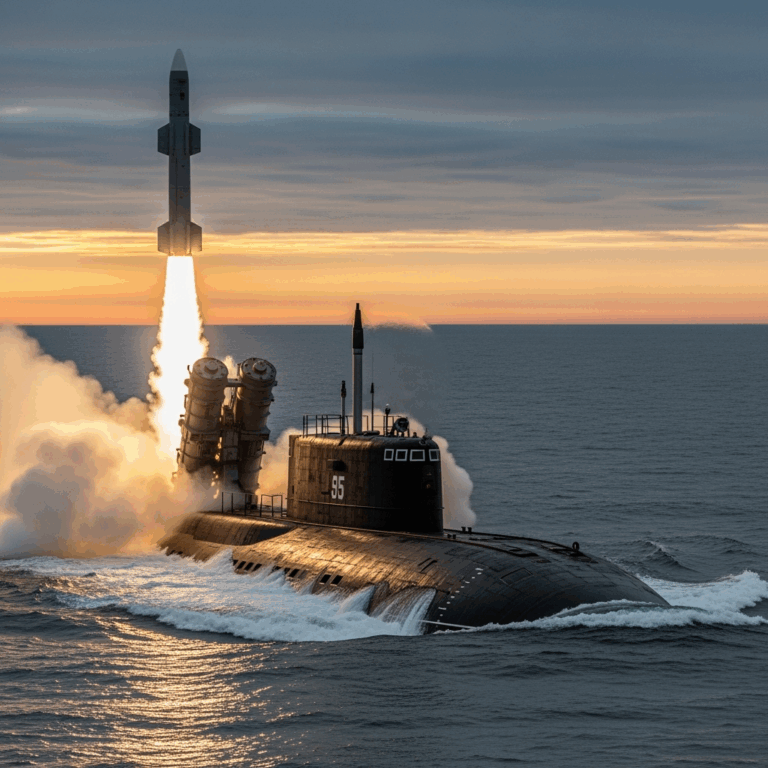 Illustration for: Russian Submarines Conduct Missile Drills