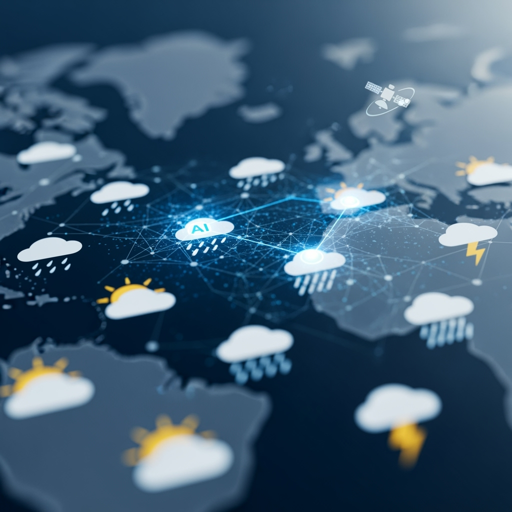 Illustration for: AI Revolutionizes Weather Forecasting
