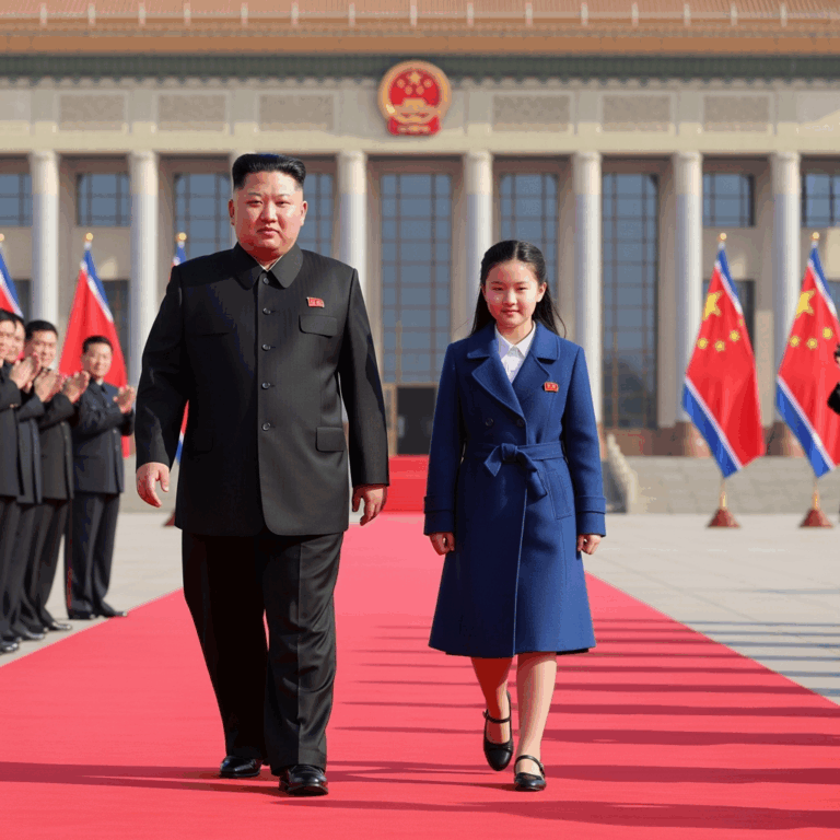 Illustration for: Kim Jong Un's Daughter Joins China Visit
