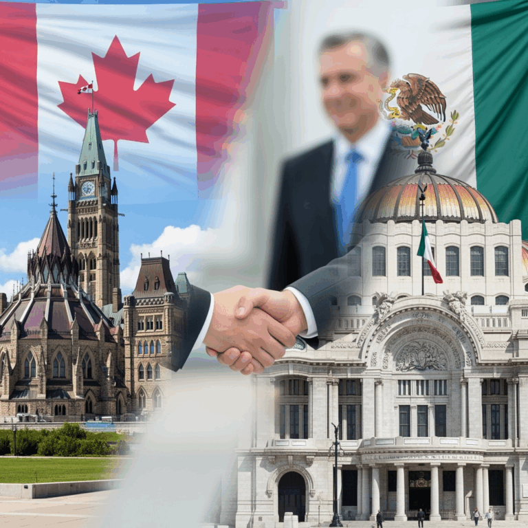 Illustration for: Canada-Mexico Strategic Partnership Announced