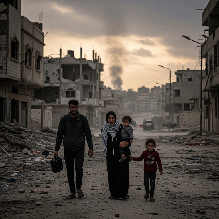 Illustration for: Gaza Evacuation Risks Amid Intensified Siege