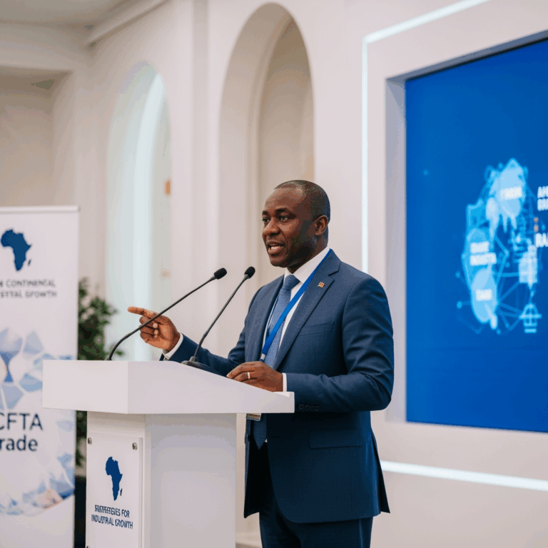 Illustration for: Minister Discusses AfCFTA Implementation and Industrial Growth