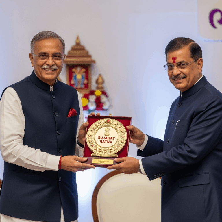 Illustration for: Paresh Shah Honored with Gujarat Ratna Award