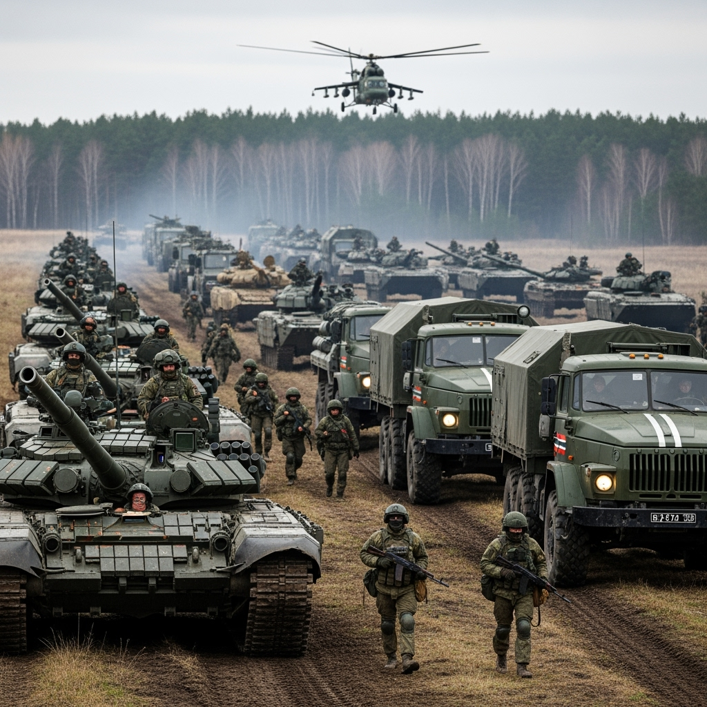 Illustration for: Russian-Belarus Joint Military Exercises 'West-2025'