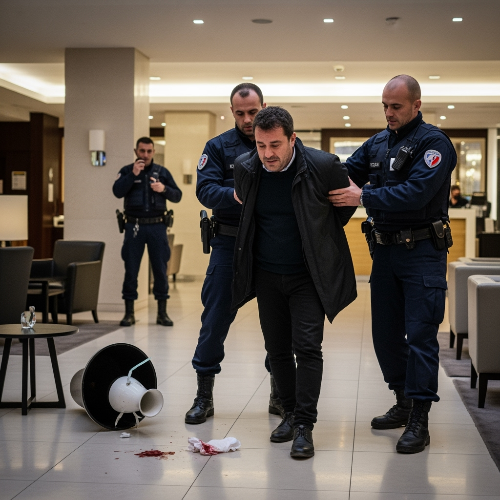 Illustration for: Man Stabs Four in French Hotel, One Critical