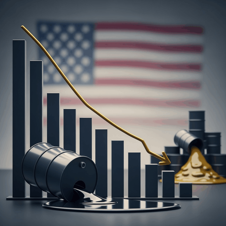 Illustration for: Oil Prices Drop Amid Surprise US Inventory Build