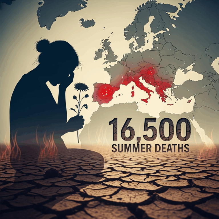 Illustration for: Climate Change Linked to 16,500 Summer Deaths in Europe