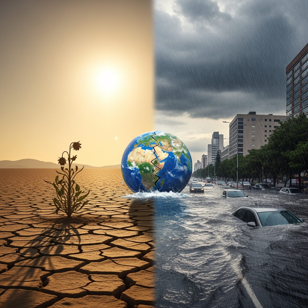 Illustration for: UN Warns of Erratic Global Water Cycle
