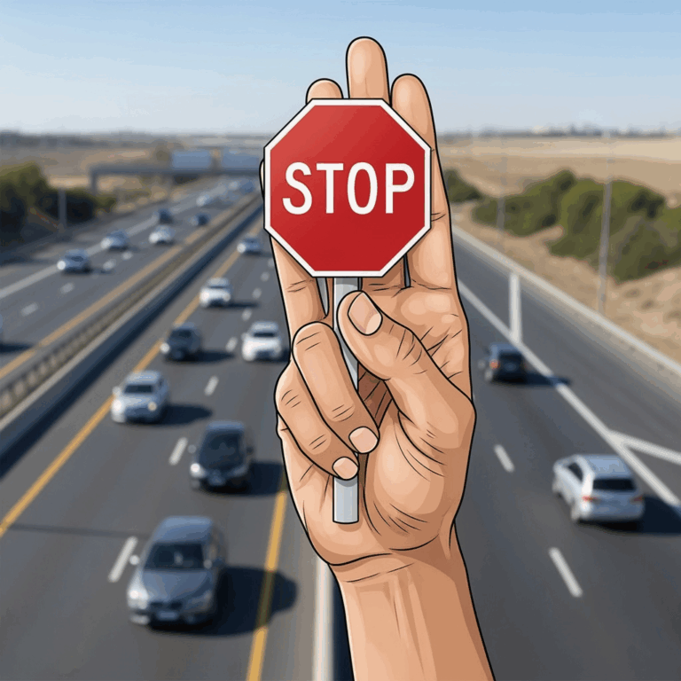 Illustration for: Abu Dhabi Police Warns: Ensure Road is Clear