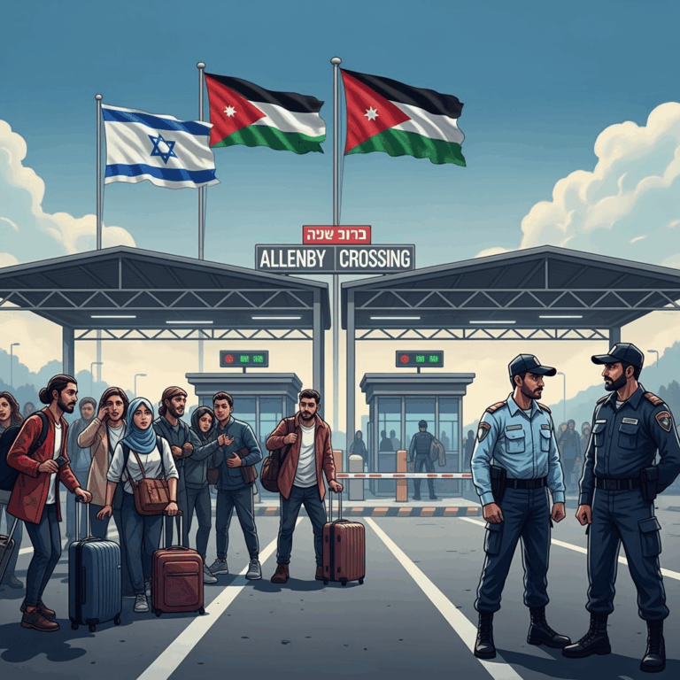 Illustration for: Tensions Rise at Allenby Crossing Amidst Border Incidents