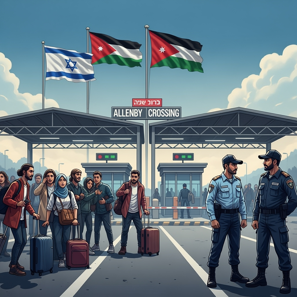 Illustration for: Tensions Rise at Allenby Crossing Amidst Border Incidents