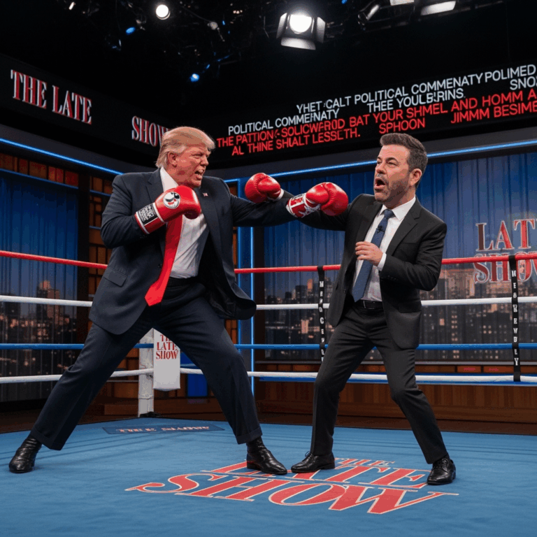 Illustration for: Trump Attacks Kimmel Ahead of Show's Return