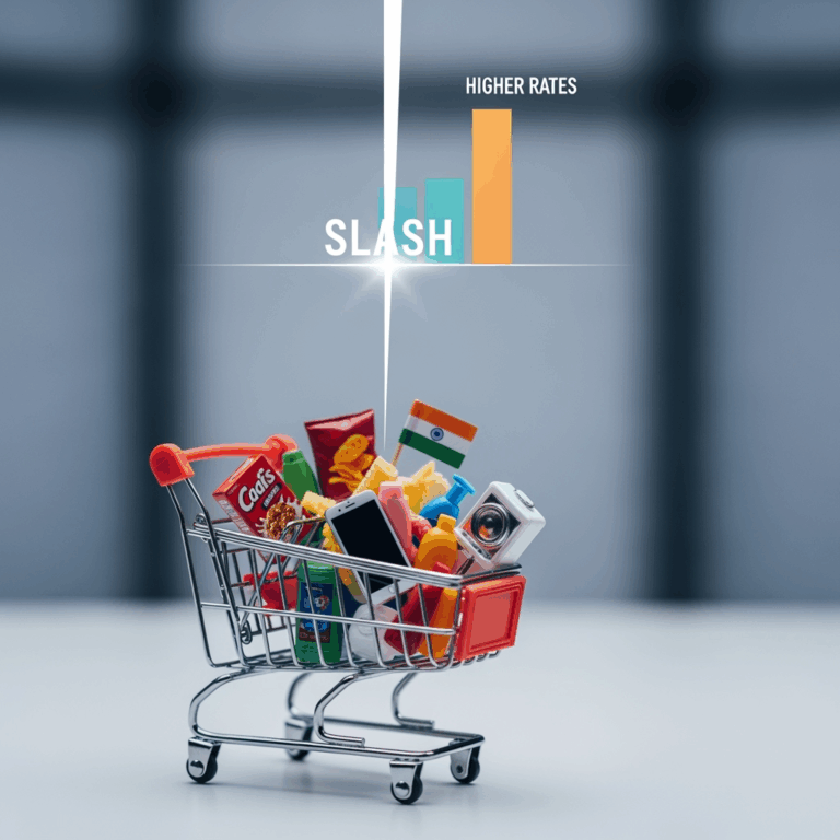 Illustration for: India Slashes GST Rates on Consumer Goods