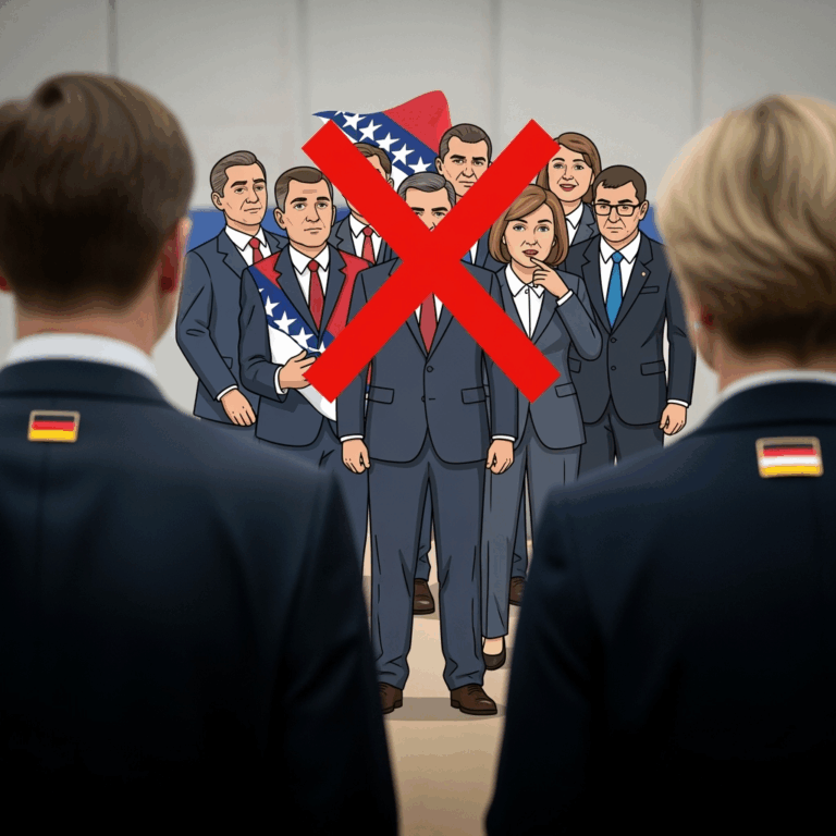 Illustration for: Germany and Austria Ban Bosnian Serb Politicians