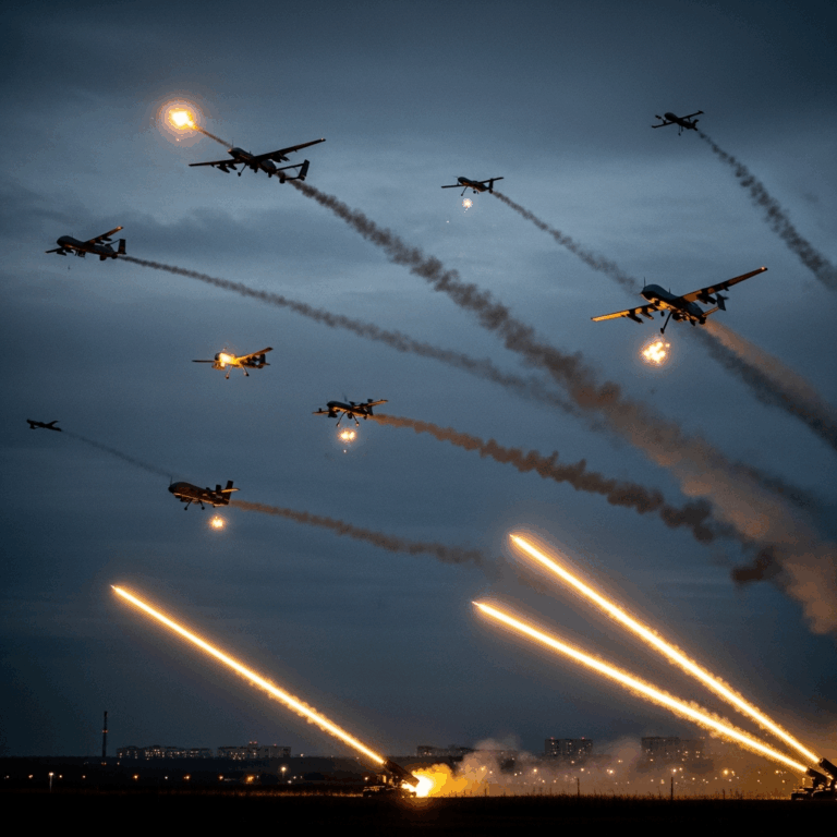 Illustration for: Russian Defense Systems Down Ukrainian Drones