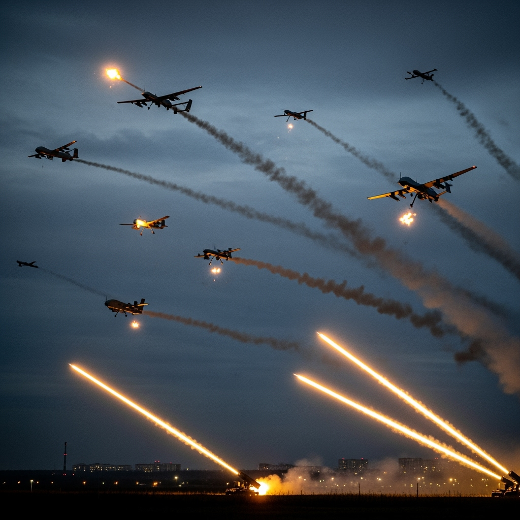 Illustration for: Russian Defense Systems Down Ukrainian Drones