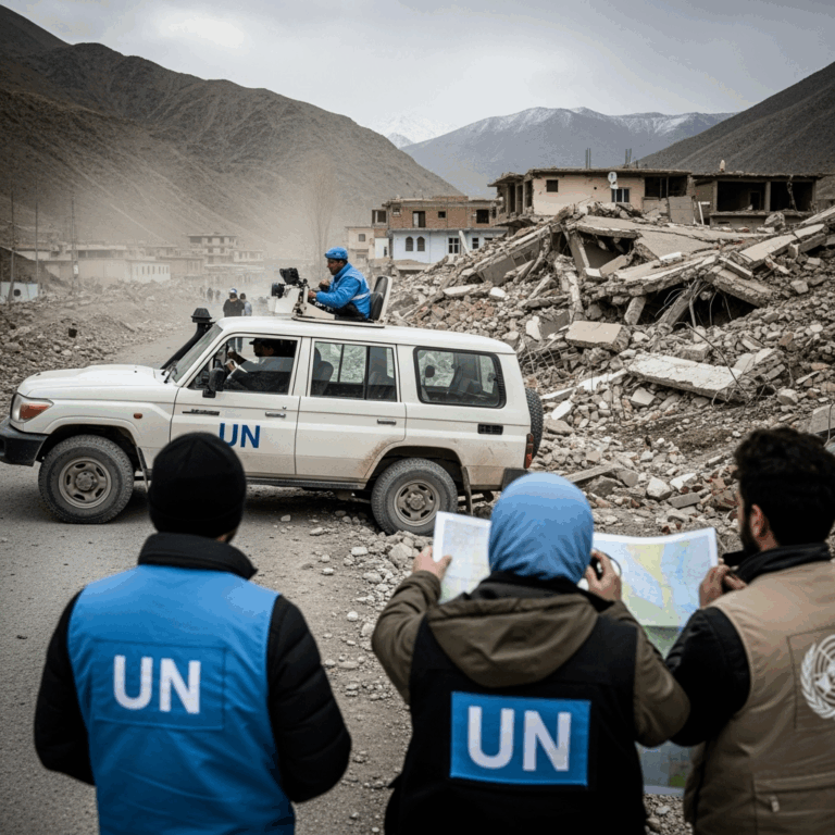 Illustration for: UN Struggles to Assess Afghanistan Quake Damage
