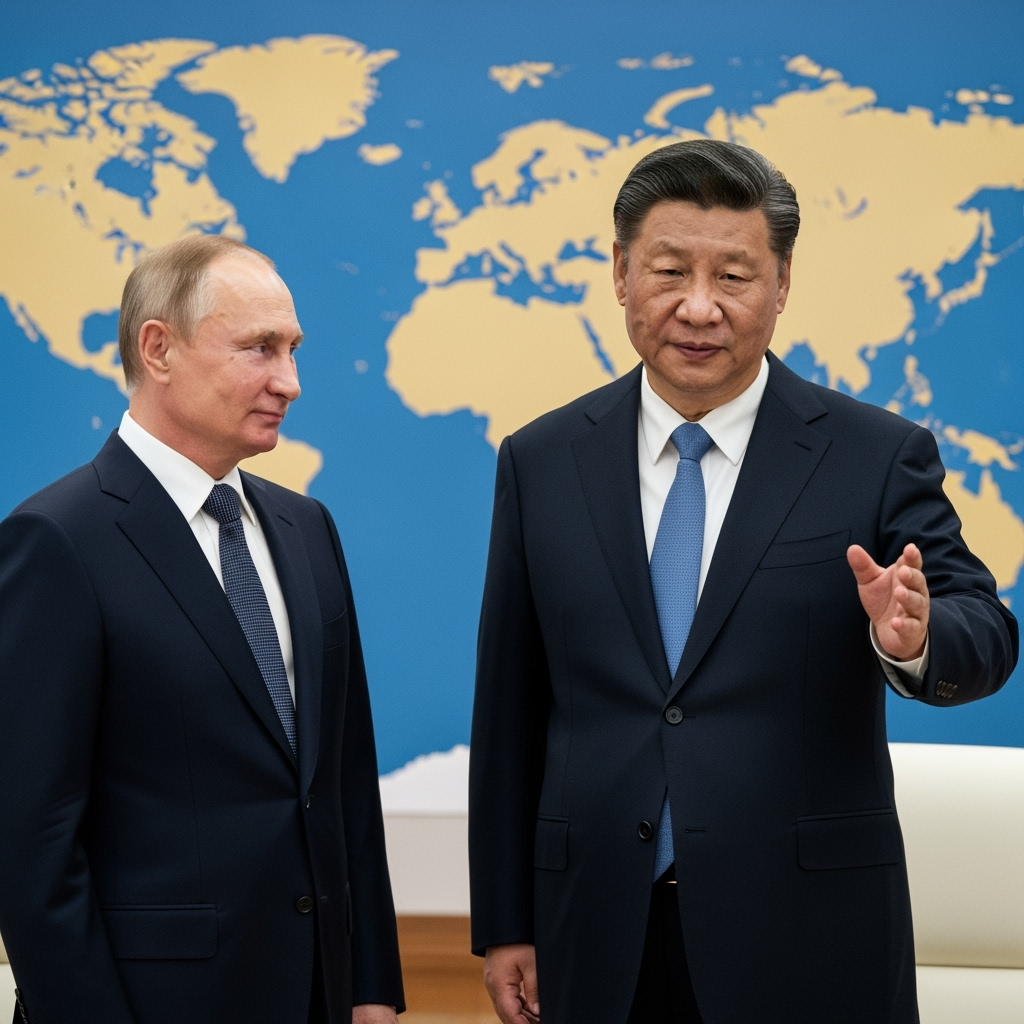 Illustration for: Putin Supports Xi's Global Governance Initiatives