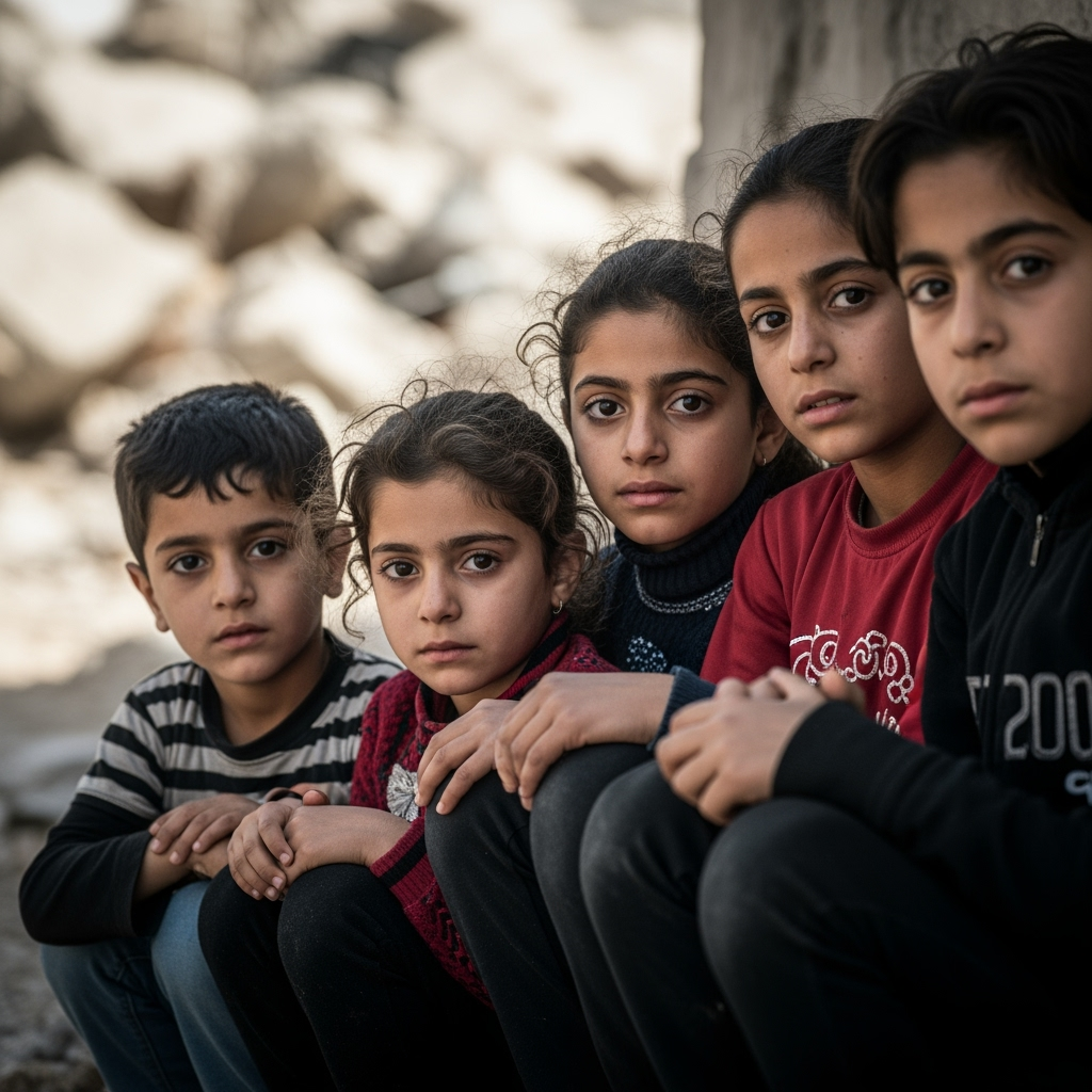 Illustration for: Orphans in Gaza Face Uncertain Future