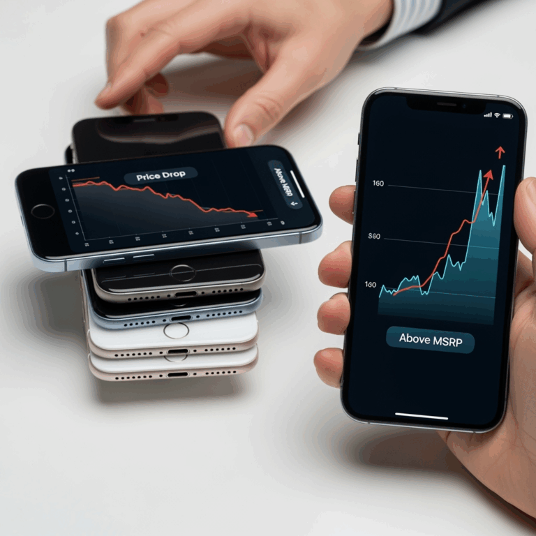 Illustration for: iPhone 17 Sells Above Price as Older Models Drop
