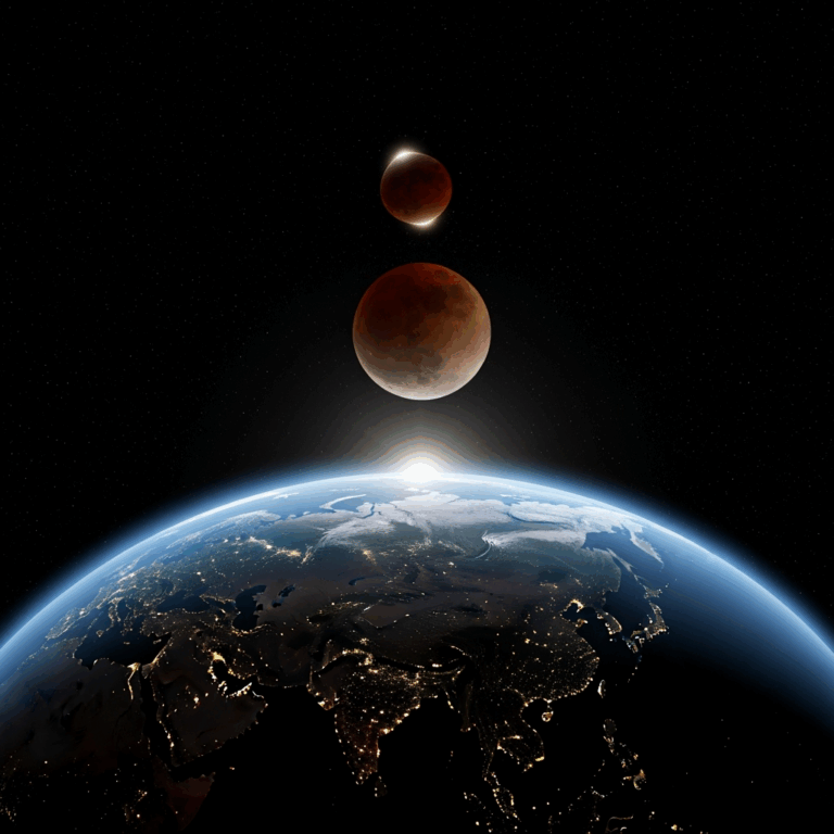 Illustration for: Lunar Eclipse Visibility Across Asia and Europe