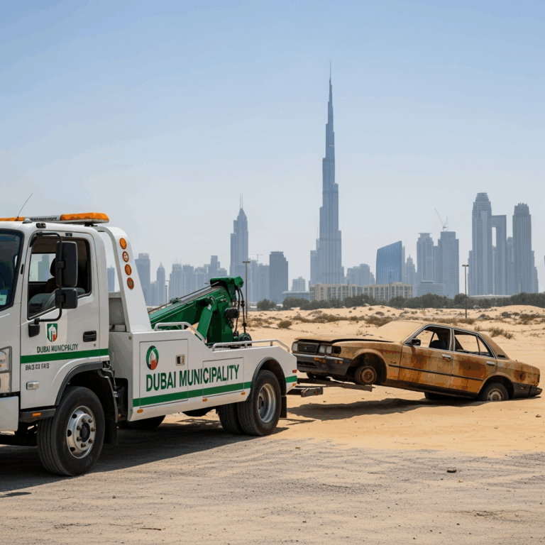 Illustration for: Dubai Municipality's Vehicle Removal Initiative