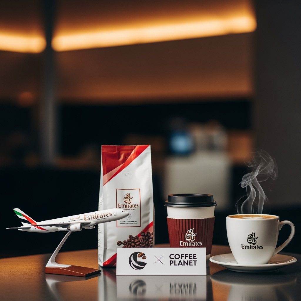 Illustration for: Emirates & Coffee Planet: A Perfect Brew Partnership