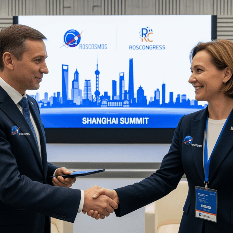 Illustration for: Roscosmos and Roscongress Collaborate at Shanghai Summit
