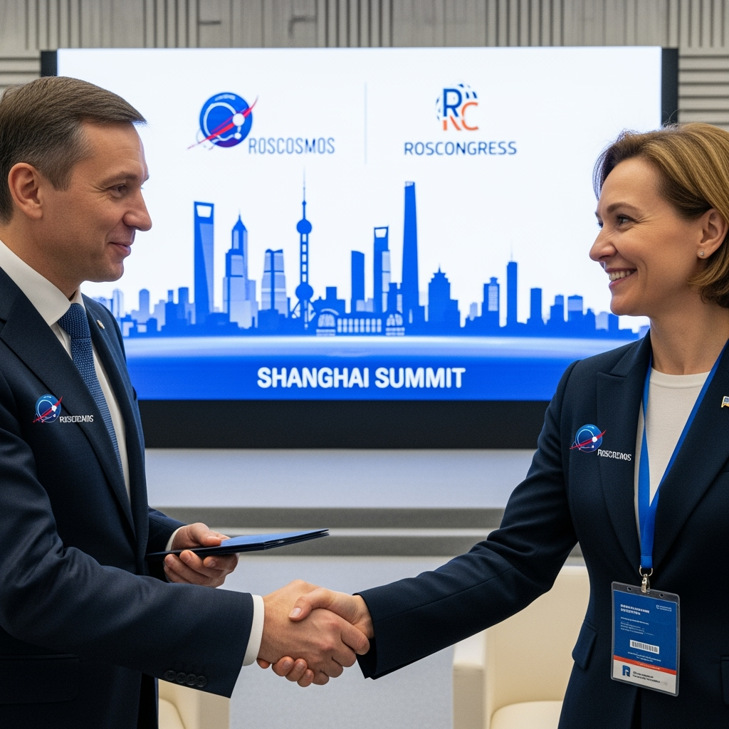 Illustration for: Roscosmos and Roscongress Collaborate at Shanghai Summit