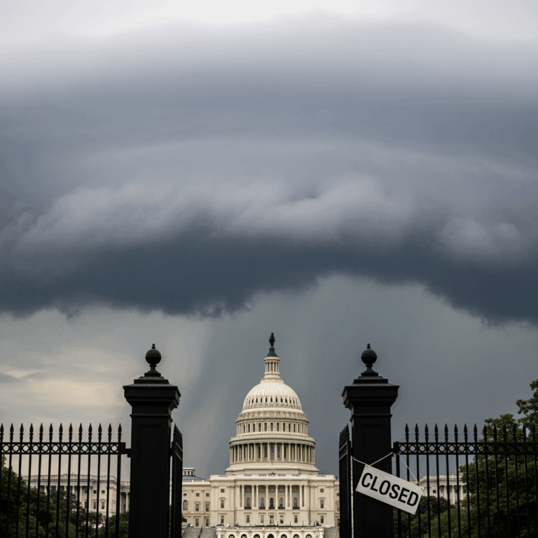 Illustration for: Potential U.S. Government Shutdown Looms