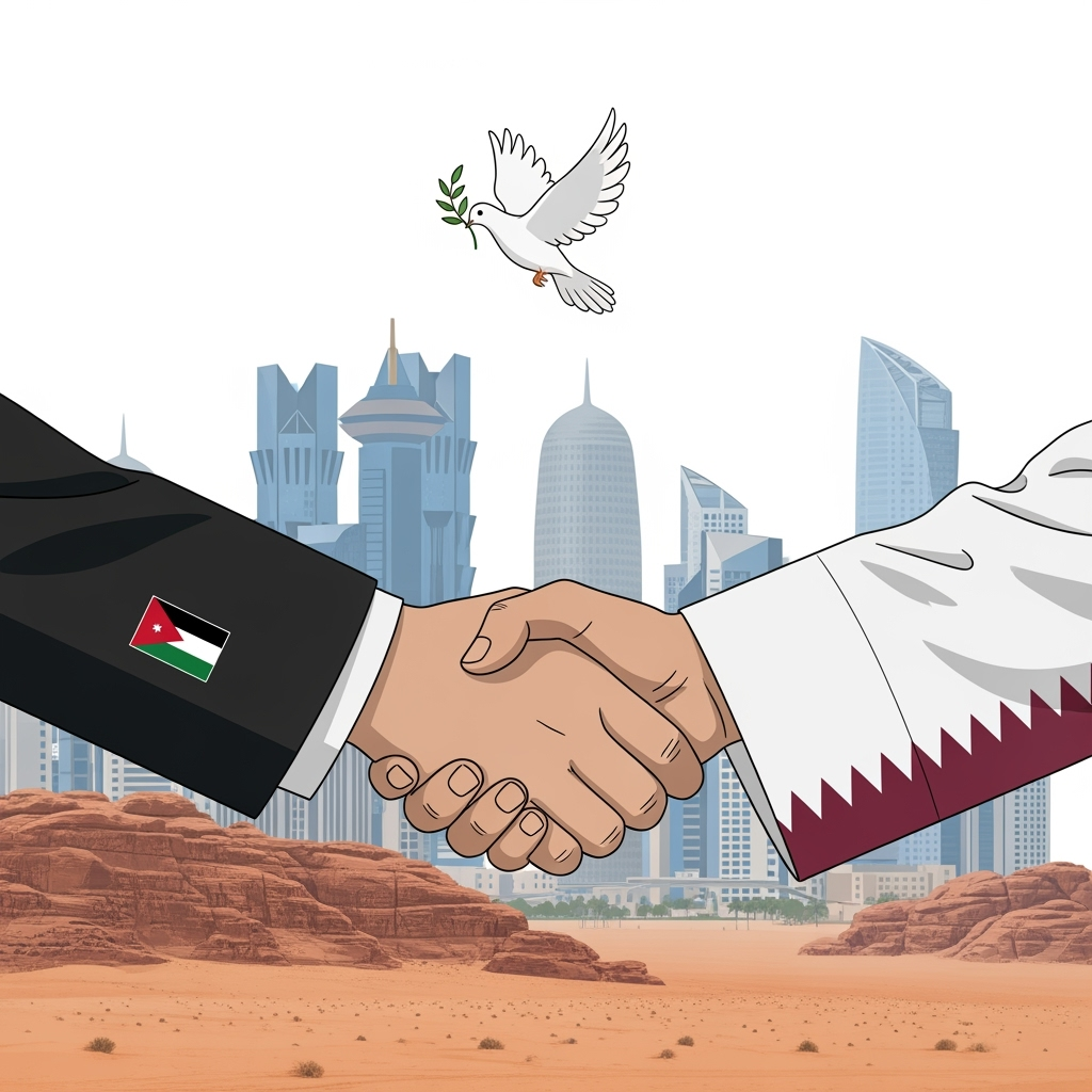 Illustration for: Jordanian-Qatari Relations and Regional Stability