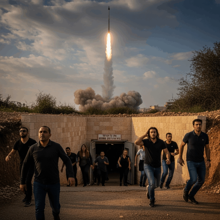 Illustration for: Rocket Launch Forces Israelis to Shelters